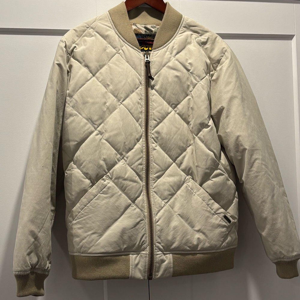 Eddie Bauer Men's Quilted Bomber Jacket - Beige